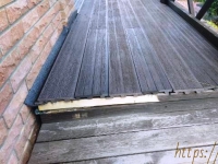 Miletina Comfort террасное покрытие цвет темно-коричневый, уложено на старую террасу из древесины 