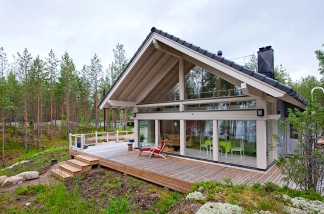 Террасный настил вокруг дома по финской технологии утепления дома